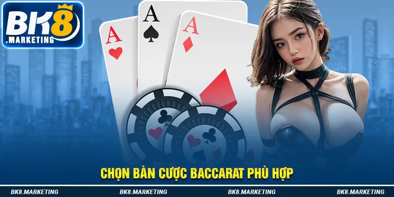 Chọn bàn cược Baccarat phù hợp